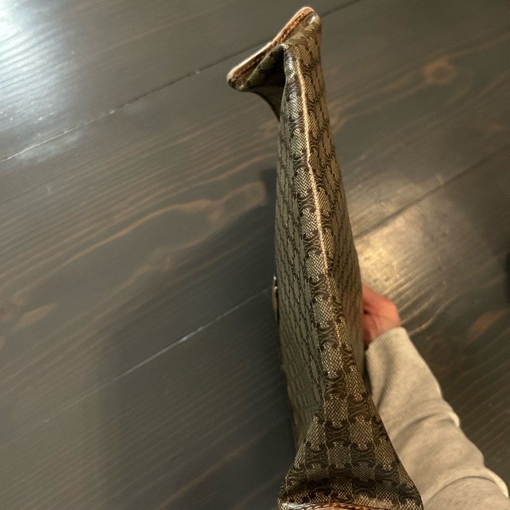 Celine Brown Patterned Clutch - image 8